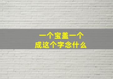 一个宝盖一个成这个字念什么