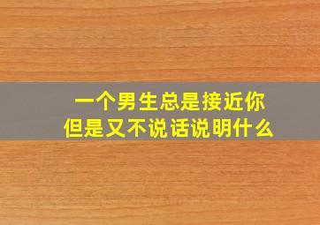 一个男生总是接近你但是又不说话说明什么