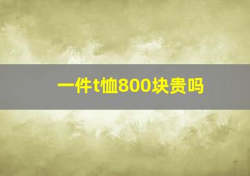 一件t恤800块贵吗