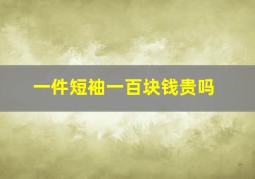 一件短袖一百块钱贵吗