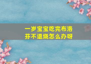 一岁宝宝吃完布洛芬不退烧怎么办呀