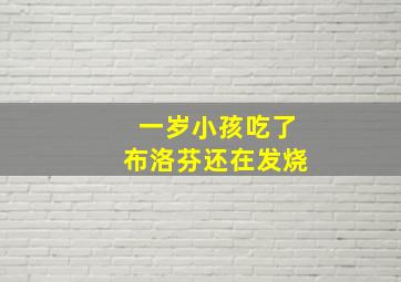 一岁小孩吃了布洛芬还在发烧