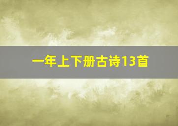 一年上下册古诗13首