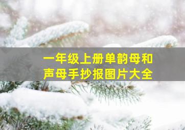 一年级上册单韵母和声母手抄报图片大全