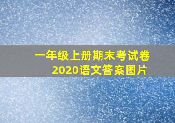 一年级上册期末考试卷2020语文答案图片