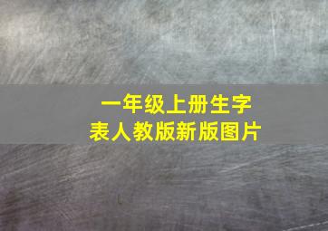 一年级上册生字表人教版新版图片