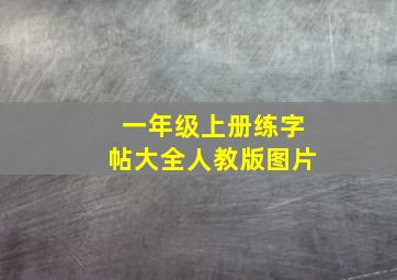 一年级上册练字帖大全人教版图片