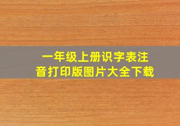 一年级上册识字表注音打印版图片大全下载