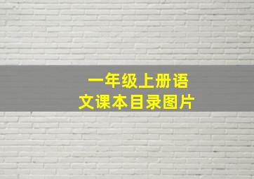 一年级上册语文课本目录图片