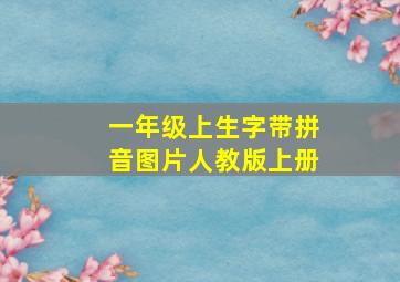 一年级上生字带拼音图片人教版上册