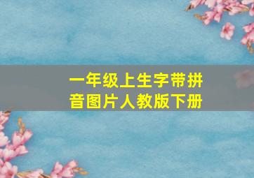 一年级上生字带拼音图片人教版下册