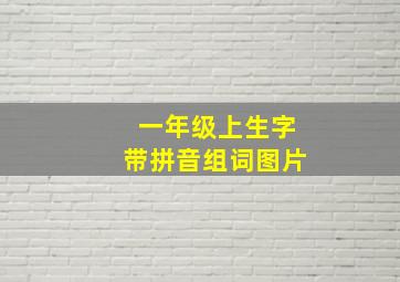 一年级上生字带拼音组词图片