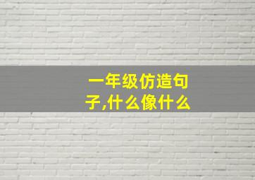 一年级仿造句子,什么像什么