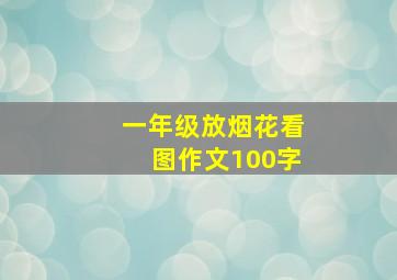 一年级放烟花看图作文100字