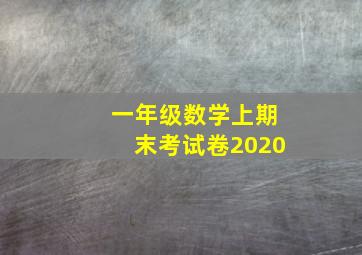 一年级数学上期末考试卷2020