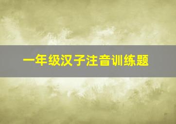 一年级汉子注音训练题