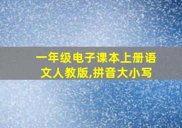 一年级电子课本上册语文人教版,拼音大小写