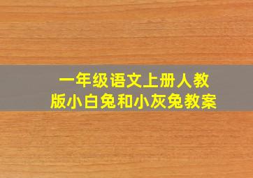 一年级语文上册人教版小白兔和小灰兔教案