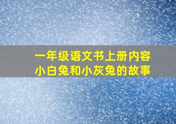 一年级语文书上册内容小白兔和小灰兔的故事