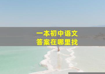 一本初中语文答案在哪里找