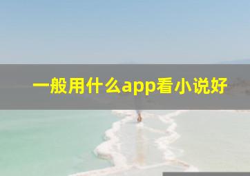 一般用什么app看小说好