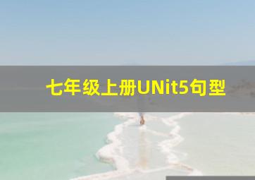 七年级上册UNit5句型