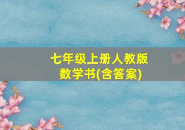 七年级上册人教版数学书(含答案)