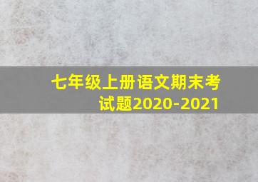 七年级上册语文期末考试题2020-2021