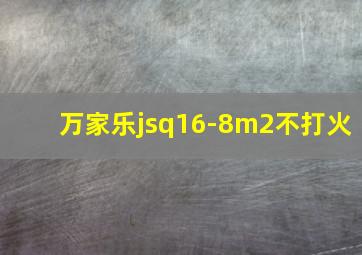 万家乐jsq16-8m2不打火