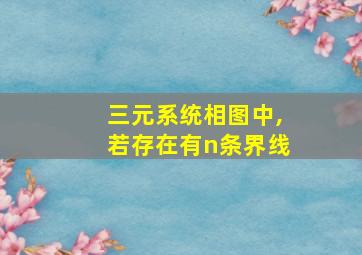 三元系统相图中,若存在有n条界线