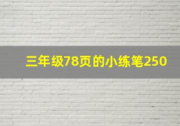 三年级78页的小练笔250