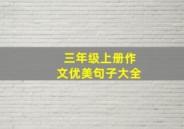 三年级上册作文优美句子大全