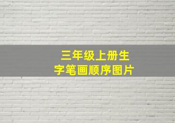 三年级上册生字笔画顺序图片