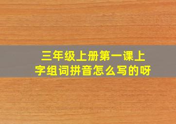 三年级上册第一课上字组词拼音怎么写的呀