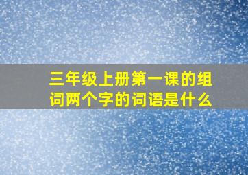 三年级上册第一课的组词两个字的词语是什么