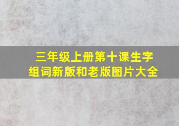 三年级上册第十课生字组词新版和老版图片大全