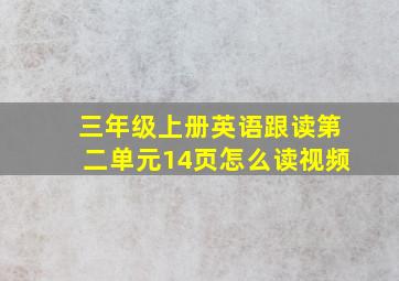 三年级上册英语跟读第二单元14页怎么读视频