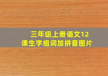 三年级上册语文12课生字组词加拼音图片