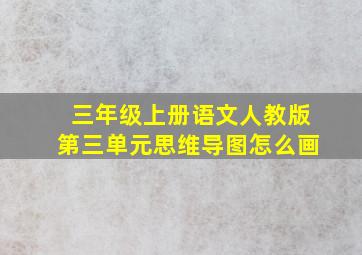 三年级上册语文人教版第三单元思维导图怎么画