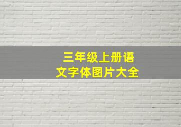 三年级上册语文字体图片大全