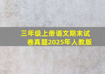 三年级上册语文期末试卷真题2025年人教版