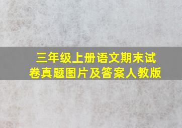 三年级上册语文期末试卷真题图片及答案人教版