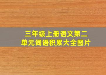 三年级上册语文第二单元词语积累大全图片