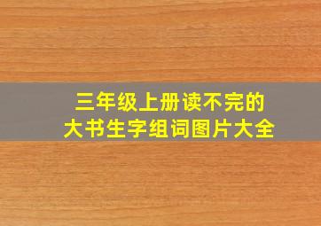 三年级上册读不完的大书生字组词图片大全