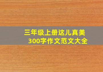 三年级上册这儿真美300字作文范文大全