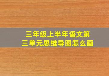 三年级上半年语文第三单元思维导图怎么画