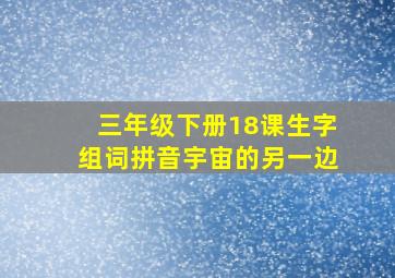 三年级下册18课生字组词拼音宇宙的另一边