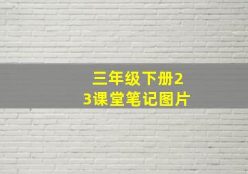 三年级下册23课堂笔记图片