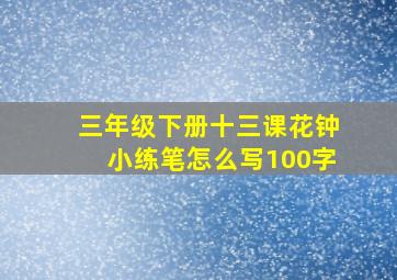 三年级下册十三课花钟小练笔怎么写100字