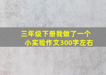 三年级下册我做了一个小实验作文300字左右